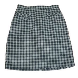 Vintage Mini Plaid Black Skirt Size 6